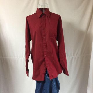 パナマボーイ(PANAMA BOY)の最終値下 vintage big シャツ ブラウス ユニセックス red(シャツ)