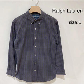 ラルフローレン(Ralph Lauren)のラルフローレン RALPH LAUREN シャツ チェック 長袖 L メンズ 紫(シャツ)