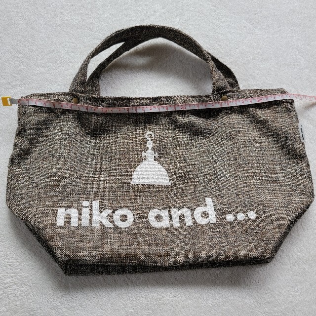 niko and...(ニコアンド)のミニトート【 niko and… 】柔らかい生地 ブラウン  ゴールド レディースのバッグ(トートバッグ)の商品写真