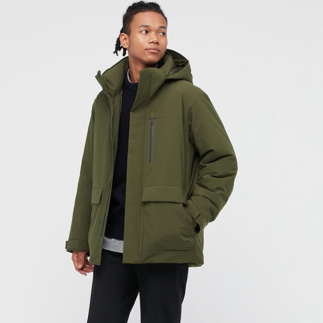 UNIQLO - UNIQLO ハイブリッドダウンパーカ Olive Sサイズの通販 by