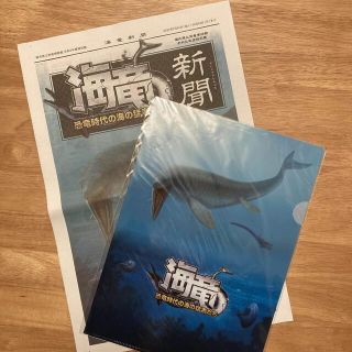 【期間限定展示】海竜　恐竜時代の海の猛者たち　クリアファイルと新聞セット(キャラクターグッズ)