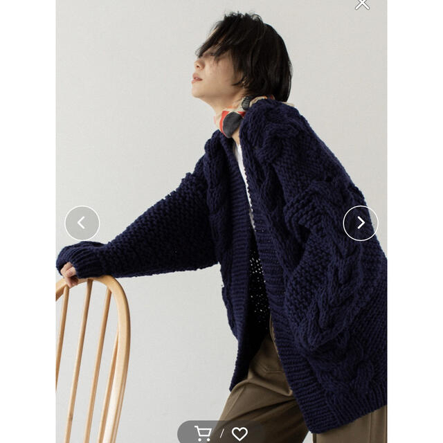新品☆AudreyandJohnWad 手編みペルーケーブルニット カーディガン