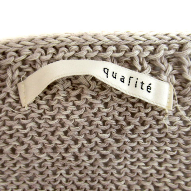 qualite(カリテ)のカリテ qualite ニット カットソー ノースリーブ Vネック 透かし編み レディースのレディース その他(その他)の商品写真