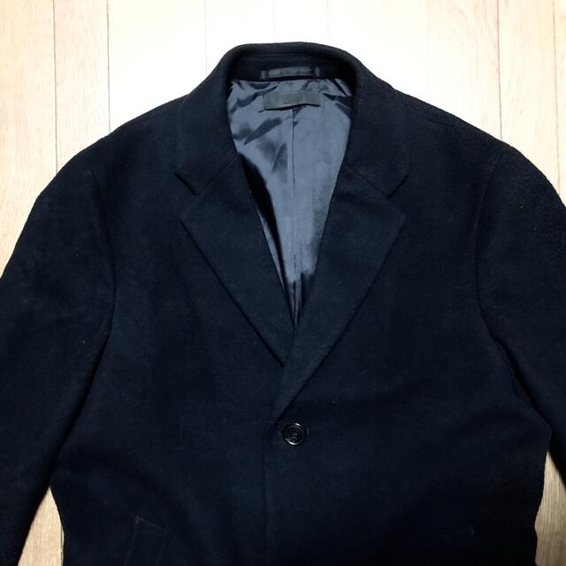 UNIQLO(ユニクロ)のユニクロ送料込カシミヤ高級ウール起毛チェスターコートロングMジャケット冬アウター メンズのジャケット/アウター(チェスターコート)の商品写真