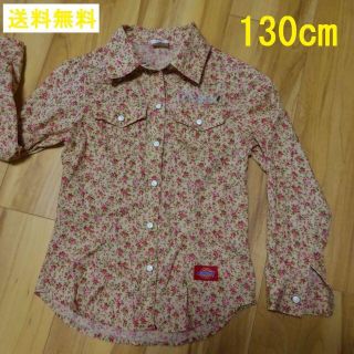 ディッキーズ(Dickies)のDickies  girl １３０cm 花柄長袖ウエスタンシャツ 綿100％(ブラウス)