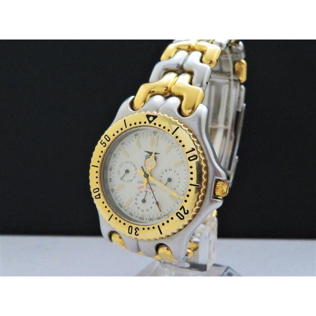 【お買い得！】 ELGIN - ELGIN ダイバーウォッチ デイデイト 200m コンビカラー 腕時計(アナログ)
