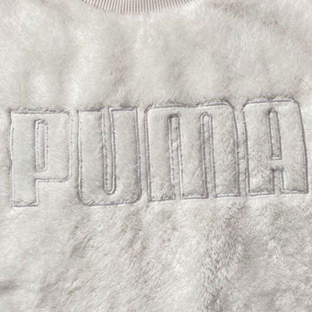 PUMA(プーマ)のPUMA ビッグシルエット ボアトレーナー レディース Lサイズ ホワイト/白 レディースのトップス(トレーナー/スウェット)の商品写真