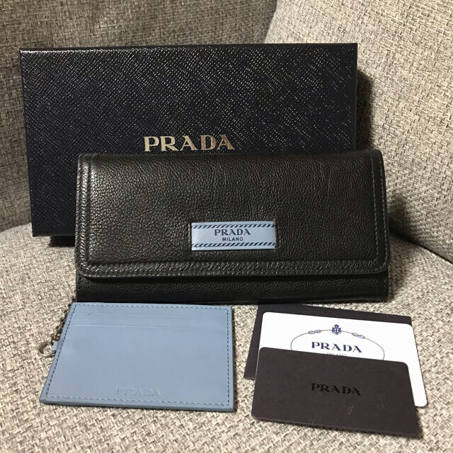 人気が高い - PRADA 正規品 PRADA プラダ カーフレザー 長財布 長財布