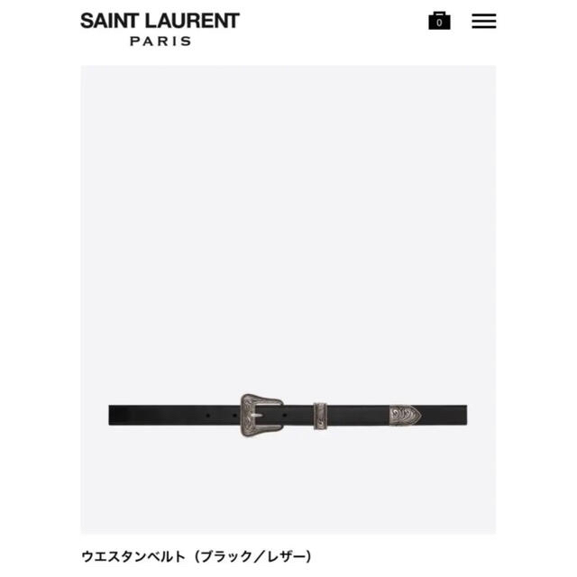 Saint Laurent(サンローラン)のサンローランパリ エディ期 レザー ウェスタンベルト 85 ウエスタン メンズのファッション小物(ベルト)の商品写真