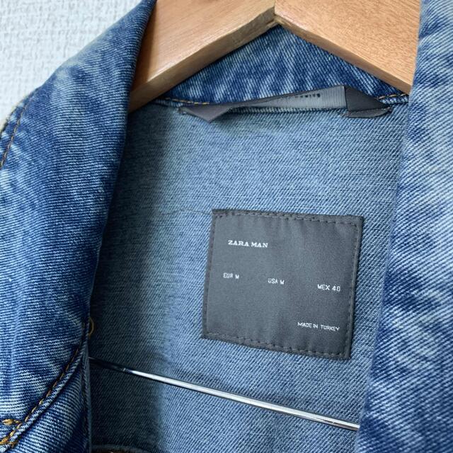 ZARA - ZARA MAN ザラ ダメージ加工 デニムジャケット Gジャンの ZARA - ZARA MAN ザラ ダメージ加工 デニムジャケット Gジャンの