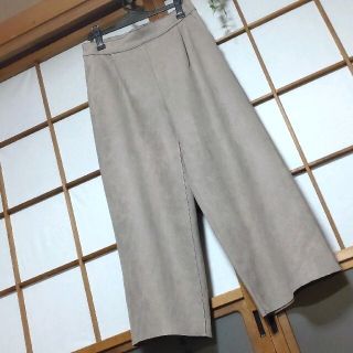 シンプルライフ(SIMPLE LIFE)の美品　エレメントオブシンプルライフ　スエードワイドパンツ　LLサイズ　レナウン(カジュアルパンツ)