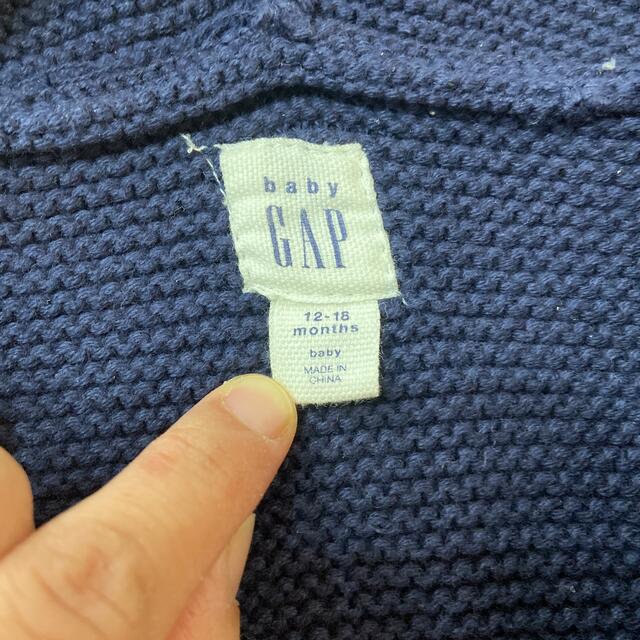 ベビーギャップ　gap 100㎝　パーカー　くま耳　ニットパーカー　白