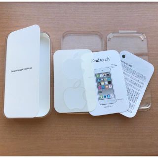 アイポッドタッチ(iPod touch)の★ iPod touch ケース　Apple ロゴ ステッカー付き　アップル(ポータブルプレーヤー)