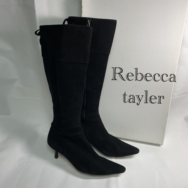 Rebecca Taylor(レベッカテイラー)のREBECCATAYLOR  ロング ブーツ スエード  ブラック レディースの靴/シューズ(ブーツ)の商品写真