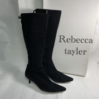 レベッカテイラー(Rebecca Taylor)のREBECCATAYLOR  ロング ブーツ スエード  ブラック(ブーツ)