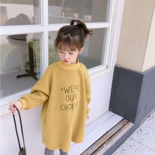 KWEA150キッズ 子供服 ワンピース トレーナー 女の子 秋冬 ゆったり (ワンピース)