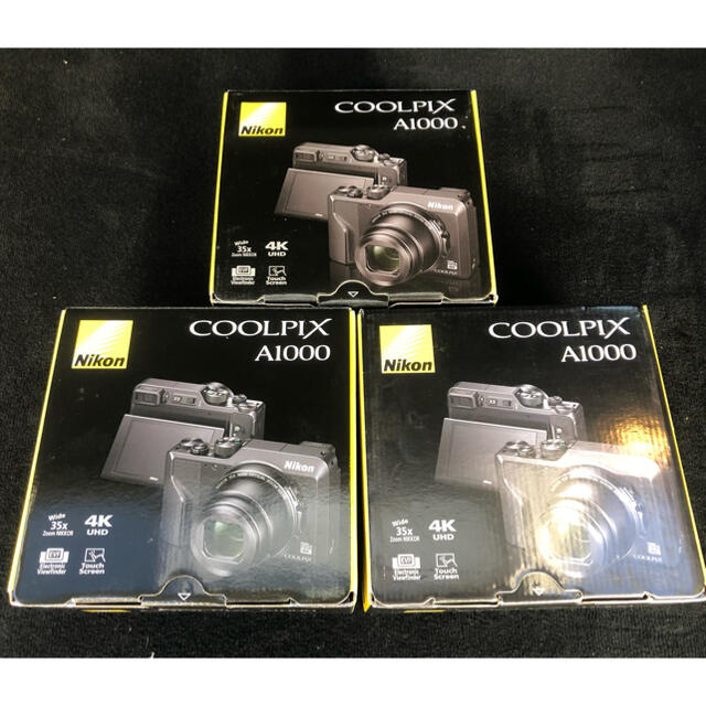 欲しいの Nikon - 【新品3台セット】デジカメ NIKON COOLPIX A1000