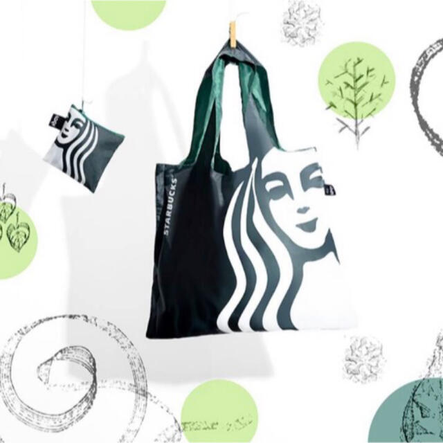 Starbucks Coffee(スターバックスコーヒー)のスタバ海外限定　エコバッグ　サイレン柄　新品未使用 レディースのバッグ(エコバッグ)の商品写真