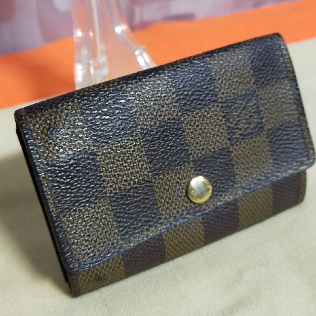 LOUIS VUITTON(ルイヴィトン)の【美品】ルイヴィトン LOUISVUITTON ダミエ 茶色 ブラウン 本革  レディースのファッション小物(キーケース)の商品写真