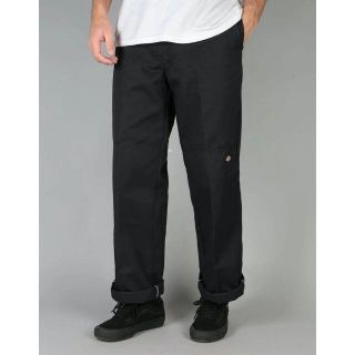 実寸W32L31 DickiesGP8738BK ダブルニー ディッキーズ黒