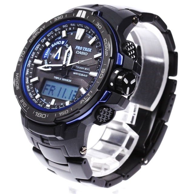 ☆美品★保証書付き【CASIO】カシオ プロトレック トリプルセンサー タフソーラー PRW-6000YT-1BJF メンズ