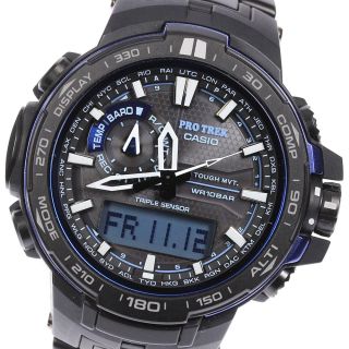 カシオ(CASIO)の☆美品★保証書付き【CASIO】カシオ プロトレック トリプルセンサー タフソーラー PRW-6000YT-1BJF メンズ(腕時計(アナログ))