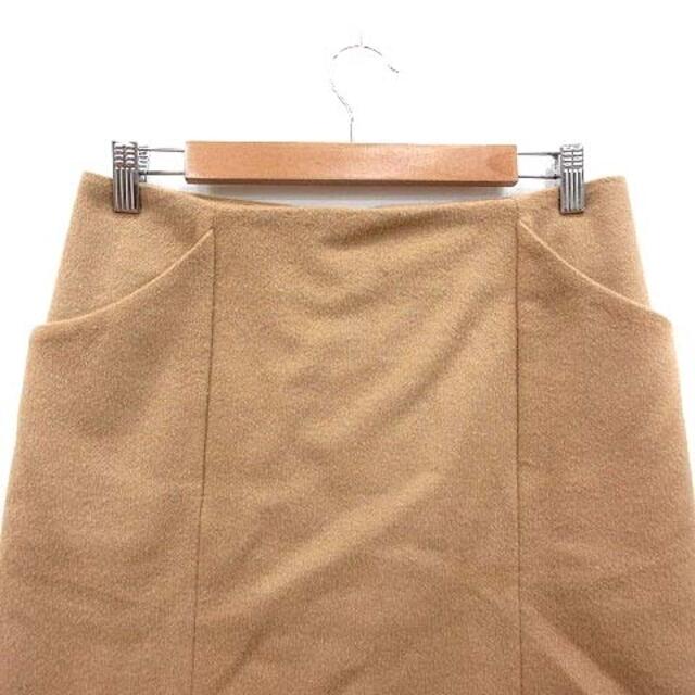 ESTNATION(エストネーション)のESTNATION 台形スカート ミニ ツイード ウール 38 ベージュ レディースのスカート(ミニスカート)の商品写真