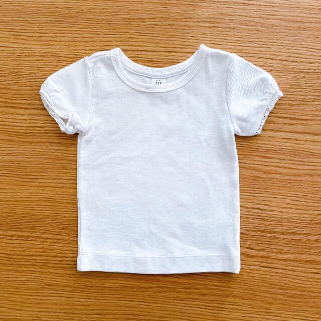 babyGAP(ベビーギャップ)の《babyGap》袖レース　半袖Tシャツ　90サイズ キッズ/ベビー/マタニティのキッズ服女の子用(90cm~)(Tシャツ/カットソー)の商品写真