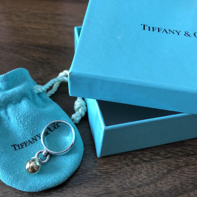 Tiffany & Co.(ティファニー)のTIFFANY&Co. ボールダングルリング　silver+k18 レディースのアクセサリー(リング(指輪))の商品写真