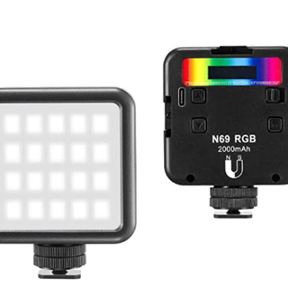 C10 RGB撮影用ライト ビデオライト 小型補光ライト LED 60灯 250(ストロボ/照明)