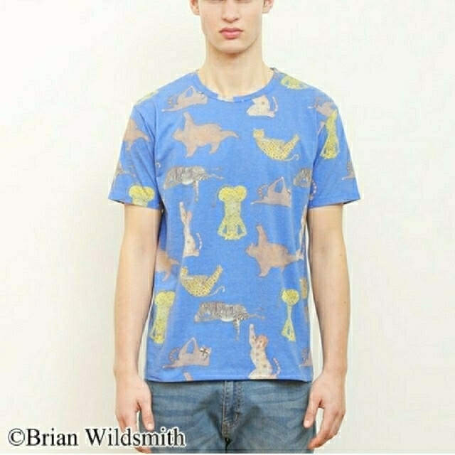 Design Tshirts Store graniph(グラニフ)のgraniph　ブライアンワイルドスミス　Tシャツ アニマルパターン メンズのトップス(Tシャツ/カットソー(半袖/袖なし))の商品写真