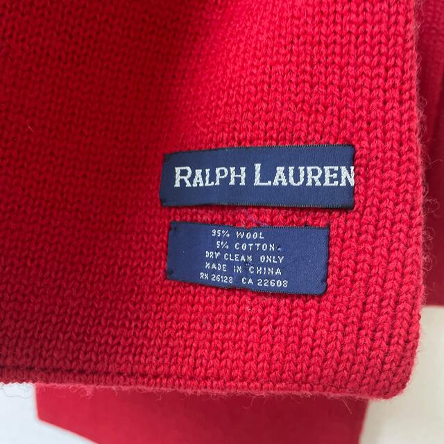 Ralph Lauren(ラルフローレン)のマフラー　赤　ラルフローレン　Ralph Lauren レディースのファッション小物(マフラー/ショール)の商品写真