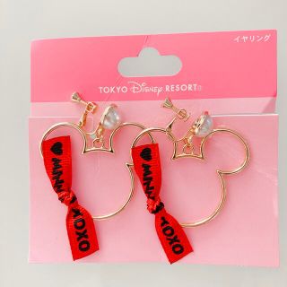 ディズニー(Disney)のspring_K_03様専用/ディズニー イヤリング リボン ミニー(イヤリング)