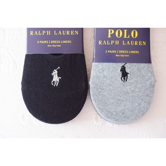 POLO RALPH LAUREN(ポロラルフローレン)のPOLO ラルフローレンのレディースのフットカバー3足✕2セット計6足【新品】 レディースのレッグウェア(ソックス)の商品写真