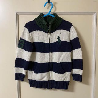 ラルフローレン(Ralph Lauren)のラルフローレン ニット ジャケット ボーダー ビッグロゴ ビッグポニー(ジャケット/上着)