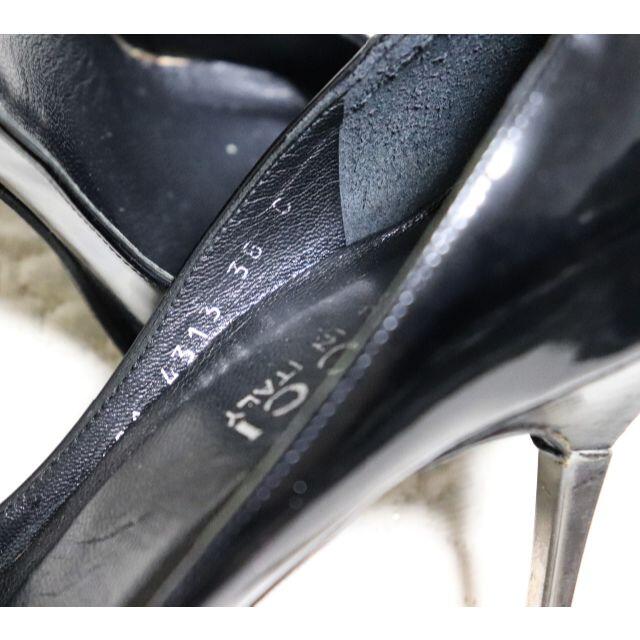 Gucci(グッチ)の美品【グッチ】エナメルレザー ポインテッドトゥーパンプス 38(24.5cm) レディースの靴/シューズ(ハイヒール/パンプス)の商品写真