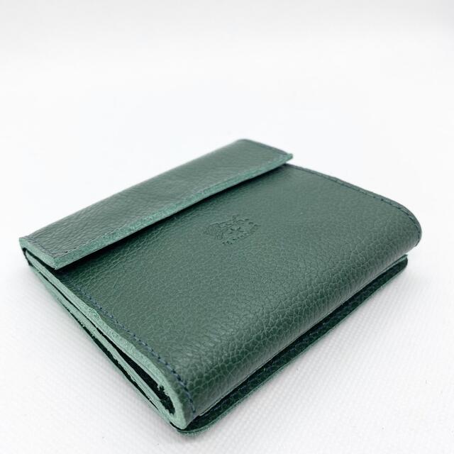 IL BISONTE(イルビゾンテ)の【新品未使用】  イルビゾンテ  二つ折りコンパクト財布 VERDE（グリーン） レディースのファッション小物(財布)の商品写真