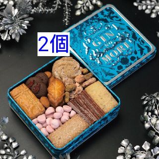 【2個セット】銀の森 プティボア120缶 クッキー缶(菓子/デザート)