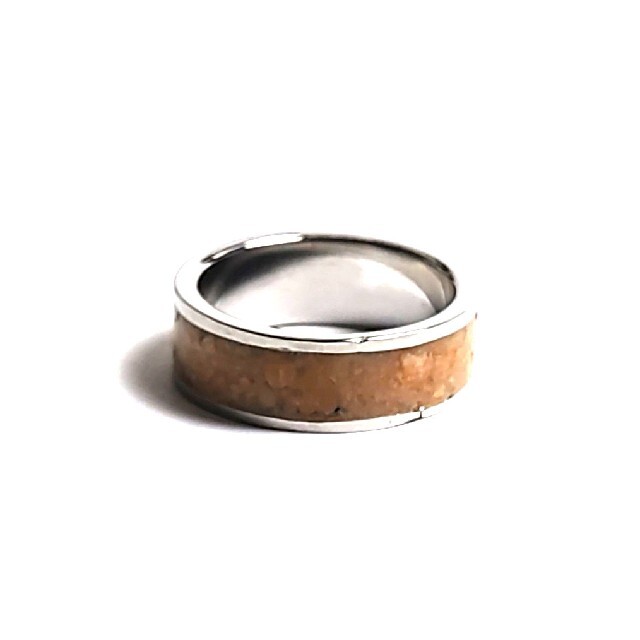 H3065【天然石】オレンジカルサイト ×ステンレス304 指輪 21号 メンズのアクセサリー(リング(指輪))の商品写真