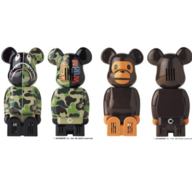 BE@RBRICK ABC CAMO SHARK & BABY MILO セット