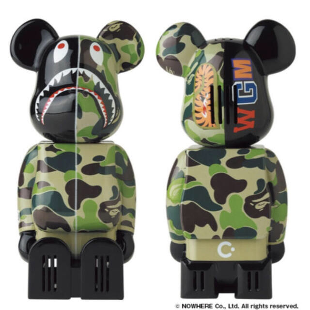 MEDICOM TOY(メディコムトイ)のBE@RBRICK ABC CAMO SHARK & BABY MILO セット エンタメ/ホビーのフィギュア(その他)の商品写真