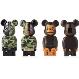 メディコムトイ(MEDICOM TOY)のBE@RBRICK ABC CAMO SHARK & BABY MILO セット(その他)