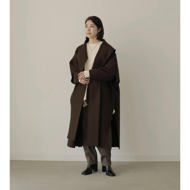 doubleface muffler wool coat レディースのジャケット/アウター(ロングコート)の商品写真