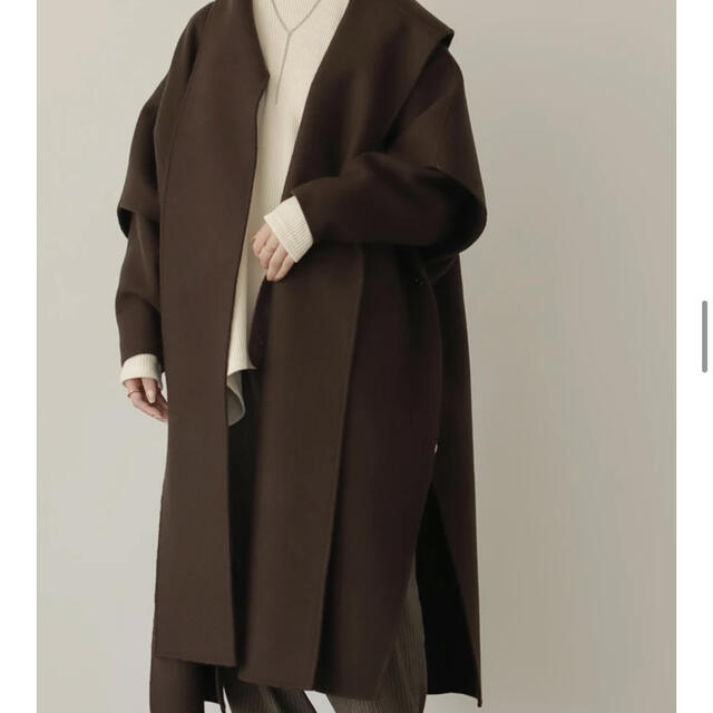 doubleface muffler wool coat レディースのジャケット/アウター(ロングコート)の商品写真