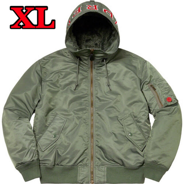 【送料込み★】Supreme Hooded MA-1 Olive オリーブ XL