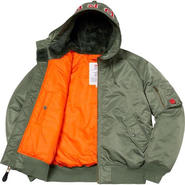 Supreme(シュプリーム)の【送料込み★】Supreme Hooded MA-1 Olive オリーブ XL メンズのジャケット/アウター(ブルゾン)の商品写真