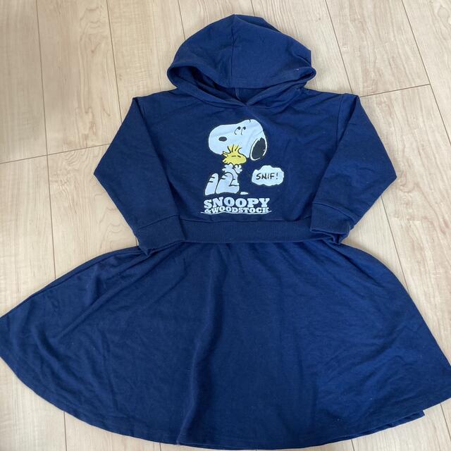 SNOOPY(スヌーピー)のスヌーピー  切り替えワンピース　130cm キッズ/ベビー/マタニティのキッズ服女の子用(90cm~)(ワンピース)の商品写真