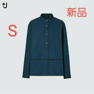 ユニクロ(UNIQLO)のユニクロ+J スーピマコットンシャツジャケット ブルー(シャツ/ブラウス(長袖/七分))
