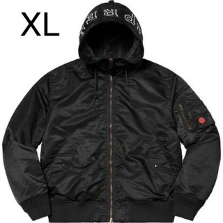 シュプリーム(Supreme)のsupreme hooded MA-1 XL black(ブルゾン)