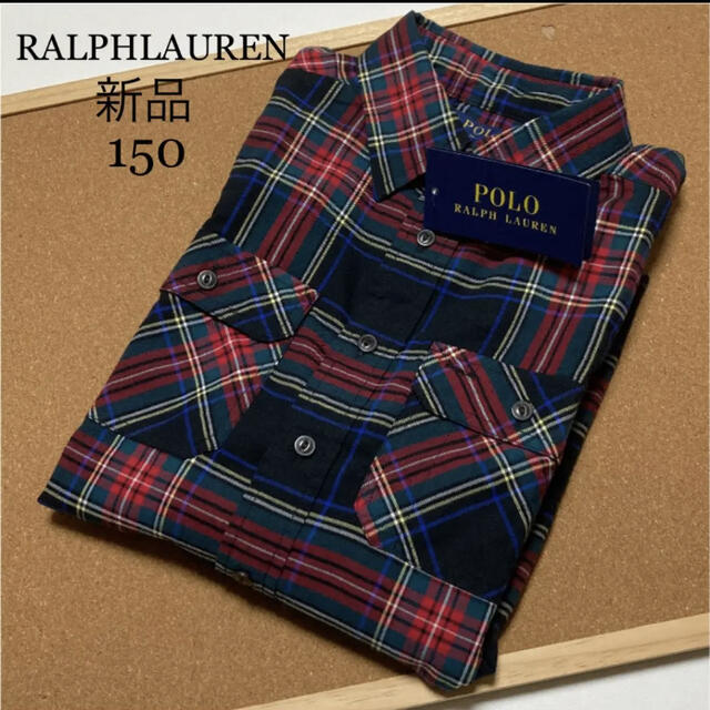 Ralph Lauren(ラルフローレン)の専用！新品！ラルフローレン　長袖　チェック　シャツ　ブラウス　赤チェック　秋　冬 キッズ/ベビー/マタニティのキッズ服男の子用(90cm~)(ブラウス)の商品写真